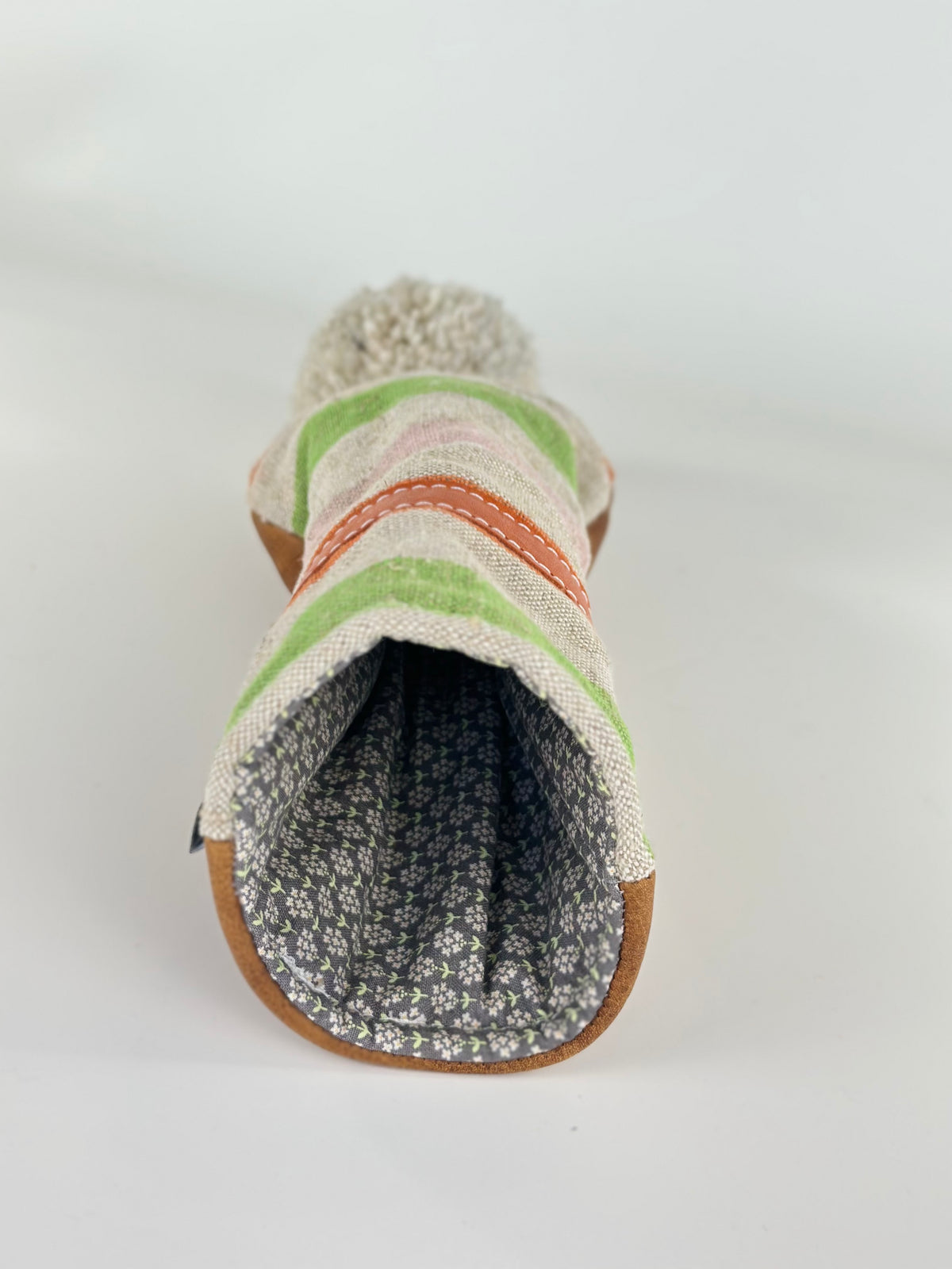 Inside view of Whiskey Fade golf club headcover with floral lining